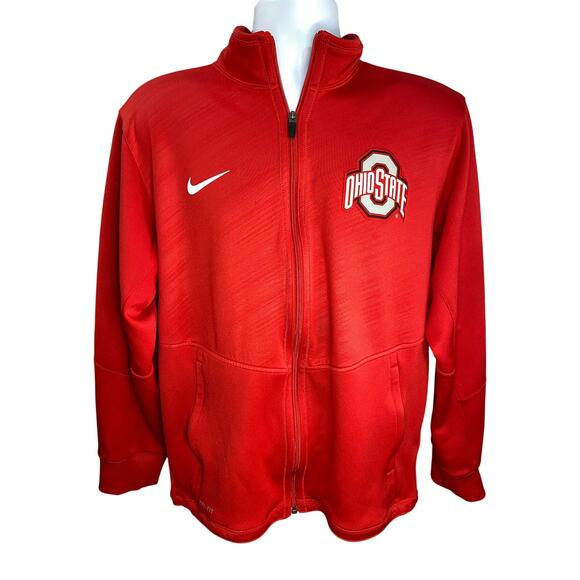 Ohio State University Nike Dri-Fit Jacket – Red – Adult Medium – Zip-Up - Picture 1 of 12